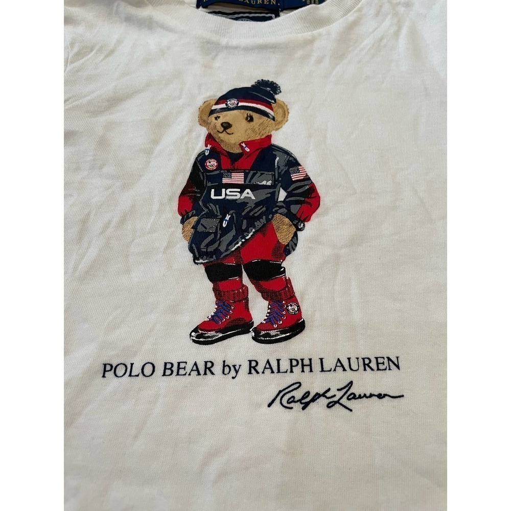 Ralph Lauren Baby Little kid tshirt Olympics white 2 T collectable - Picture 5 of 5
